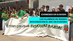 Alumnos de Seaska reivindican, una vez más, la realización del 'BAC' en euskera