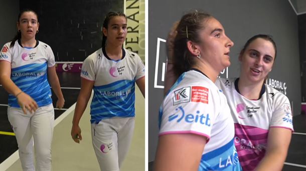 Ibarrola y Gaminde, y Aldai, han obtenido el triunfo, en el inicio de ''Plazandreak'' (EITB Media).
