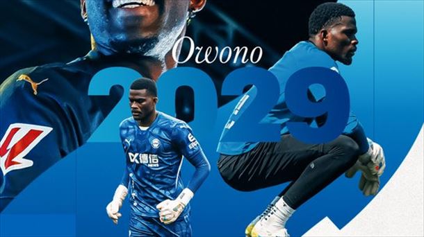Jesus Owonok 2029ra arte berritu du Deportivo Alavesekin Argazkia: @Alaves