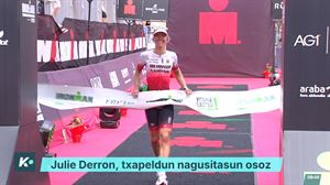 Julie Derron eta Julian Becker nagusitu dira Gasteizko Ironmanean