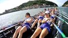 Bandera Gertu Eraikuntzak de la Liga Euskotren 2025: La regata de Arraun Lagunak vista desde la trainera