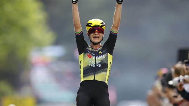 Marianne Vos garaipena ospatzen. Argazkia: Visma.