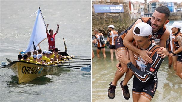 Tan Solo 10 centésimas separan a Zierbena y Orio. Fotos: Efe.
