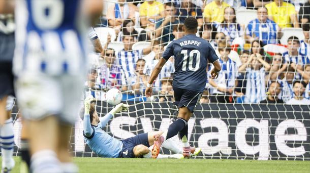 Kylian Mbappek sartu du Real Madrilen lehen gola. EFE