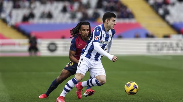 Ander Barrenetxea, en el FC Barcelona-Real Sociedad de la pasada temporada. Foto: Europa Press.