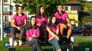 Cinco miembros de la familia Gereño en la trainera de San Juan