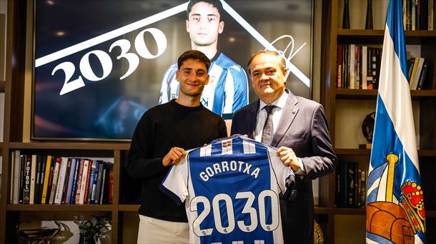 Jon Gorrotxategi eta Jokin Aperribay. Irudia: Real Sociedad