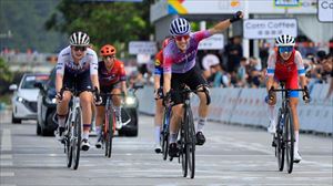 Usoa Ostolaza podiumera igo da Guangxiko Tourrean