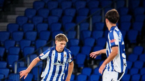 Imagen del encuentro aplazado, disputado el 5 de noviembre, en Anoeta