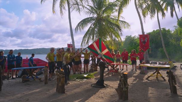 Celebración de los Guabanes al ganar el juego de caníbales