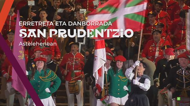 Retreta y tamborrada de San Prudencio, en ETB1