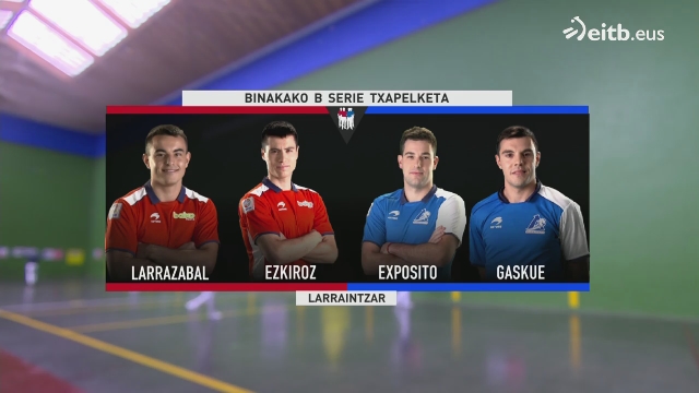 Promozioko playoffa: Larrazabal-Eskiroz / Exposito-Gaskue    Zubizarreta III-Ugartemendia / De la Fuente-Bikuña