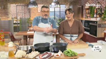 Risotto de coliflor con pulpo y bimi salteado