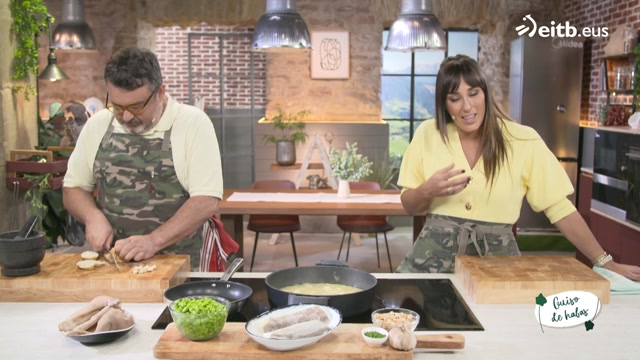 Guiso de habas con oreja y bacalao