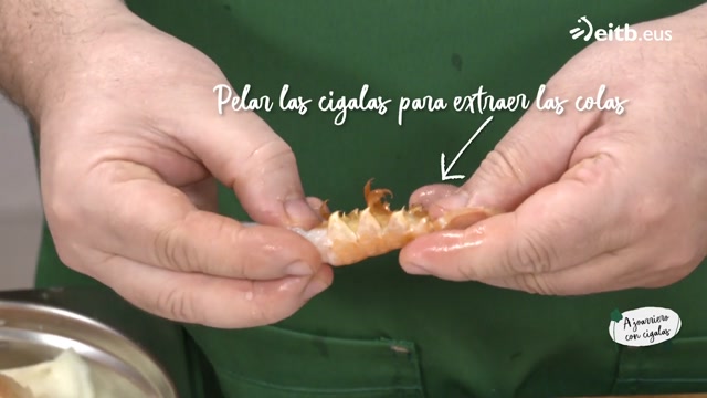 Ajoarriero con cigalas